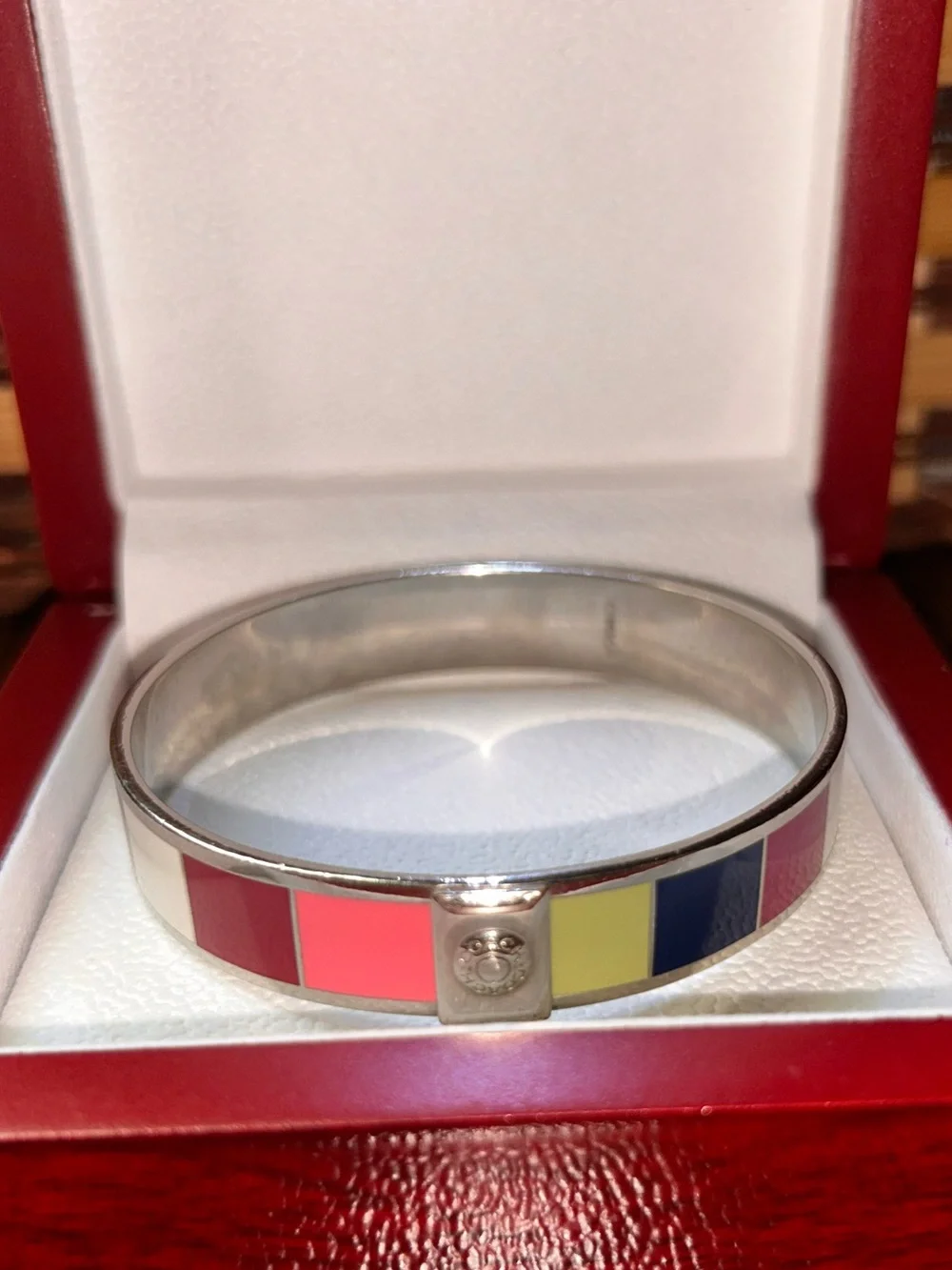 COACH 65th ANNIVERSARY Signature Striped Enamel Bangle Bracelet -EUC- - Picture 11 of 16
